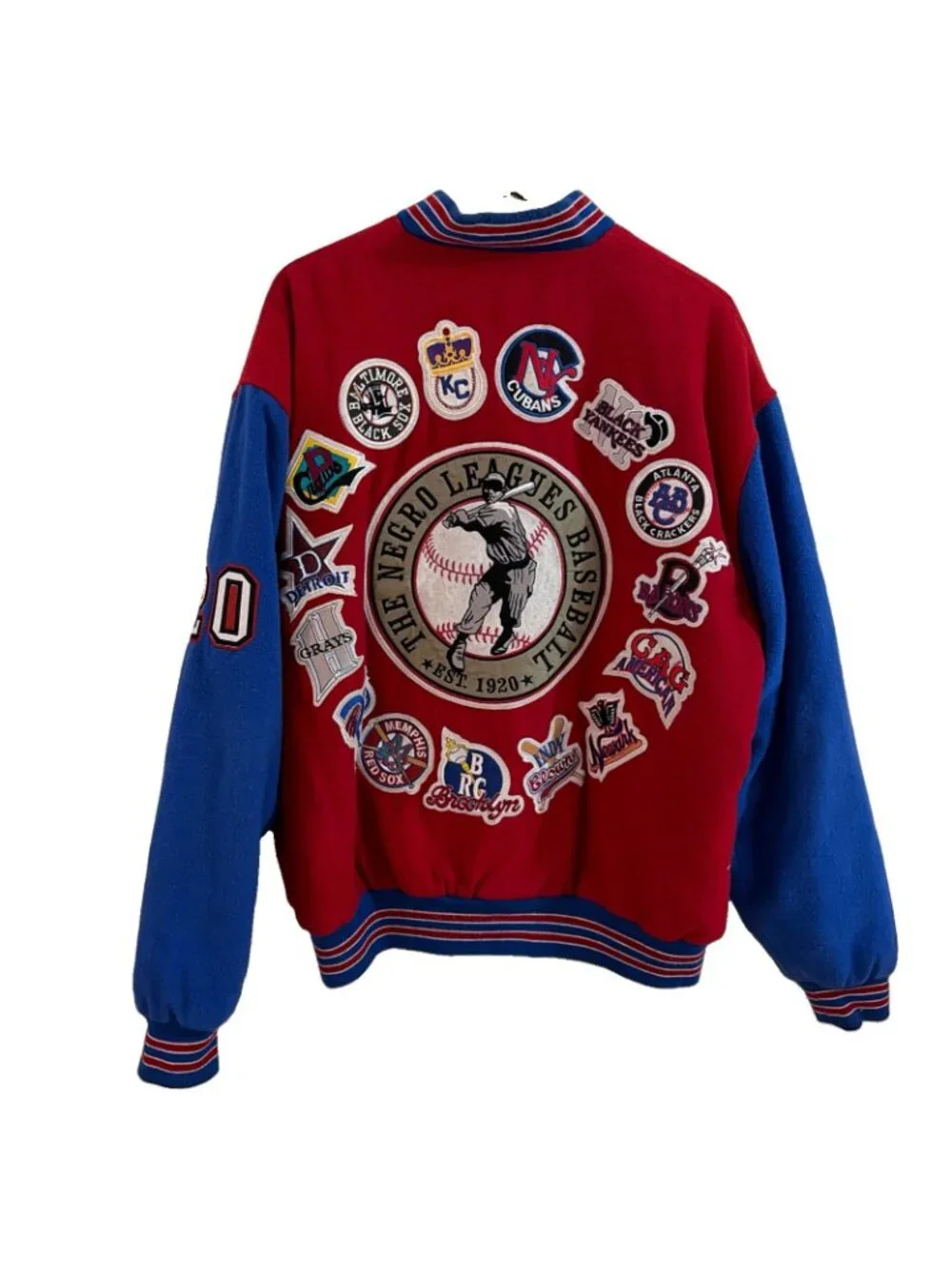 NLBM Negro Leagues Baseball Museum All Star Bomber Jacket Size XL Big Boy VTG